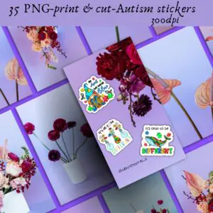 35 PNG-print & cut Autism stickers-ubuydigitals.com