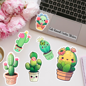 Cute Kawaii Cactus Stickers-ubuydigitals.com Cute Kawaii Cactus Stickers-ubuydigitals.com