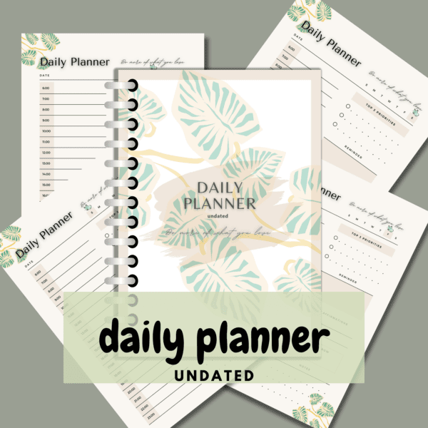 Printable PDF Daily Planner Page Insert-ubuydigitals.com