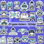 24 gaming stickers-ubuydigitals.com