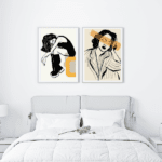 Abstract minimalist aesthetic women with thin lines-ubuydigitals.com