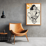 Abstract minimalist aesthetic women with thin lines-ubuydigitals.com