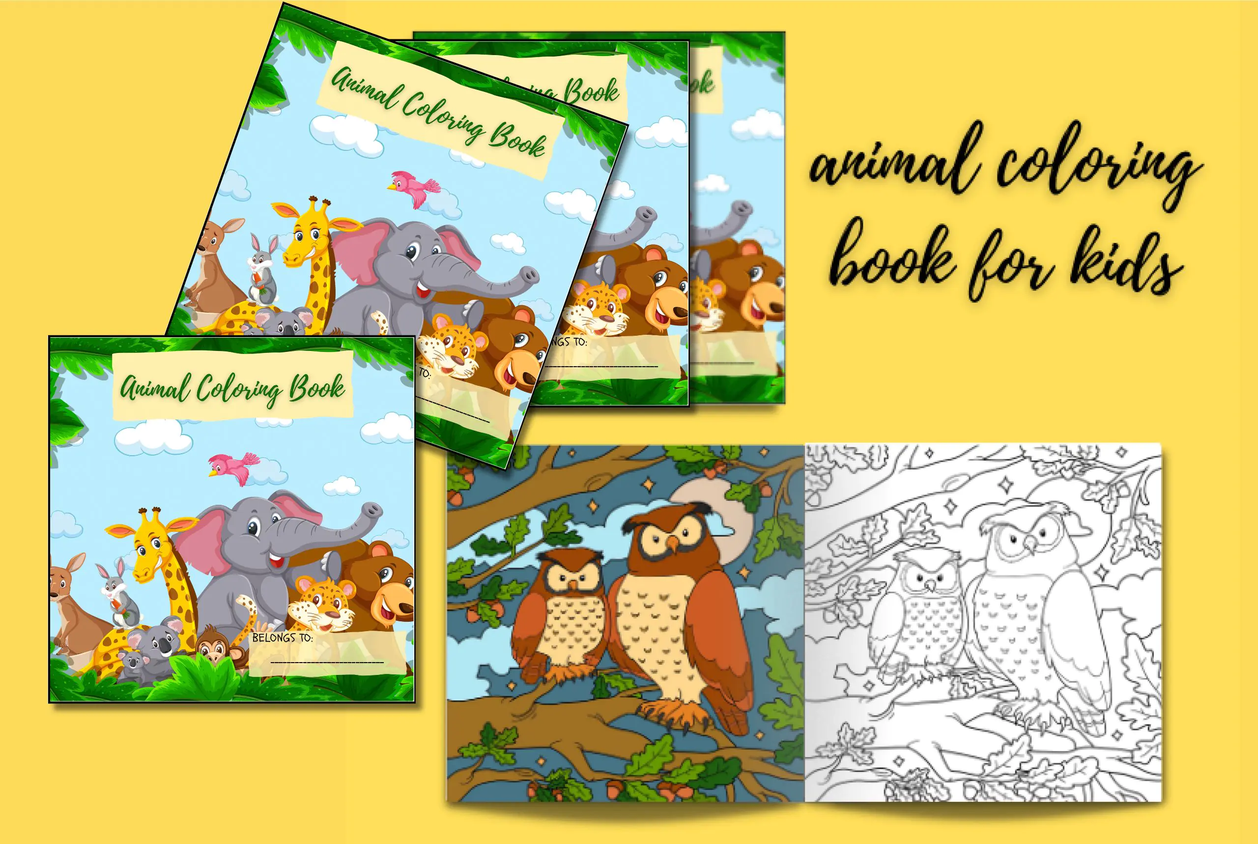 animal coloring book-ubuydigitals.com