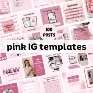 Editable 100 pink IG template-ubuydigitals.com