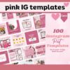 Editable 100 pink IG template-ubuydigitals.com