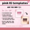 Editable 100 pink IG template-ubuydigitals.com