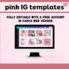 Editable 100 pink IG template-ubuydigitals.com