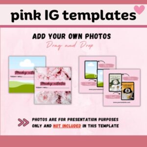 Editable 100 pink IG template-ubuydigitals.com