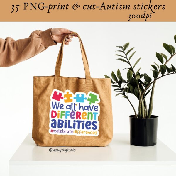 35 PNG-print & cut Autism stickers-ubuydigitals.com