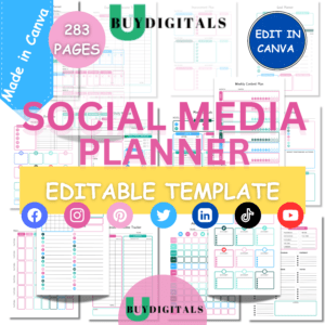 Social Medial Planner Templates-ubuydigitals.com