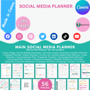 Social Medial Planner Templates-ubuydigitals.com