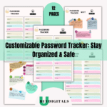 Customizable Password Tracker: Stay Organized & Safe-ubuydigitals.com