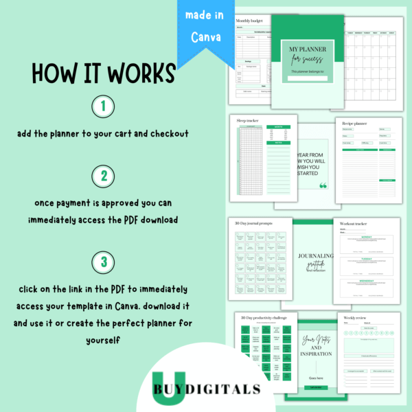 Ultimate 71-Page Planner Kit for Successful Coaches and Creatives-ubuydigitals.com