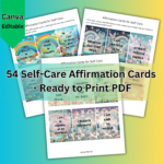 54 Self-Care Affirmation Cards-ubuydigitals.com