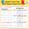 2025 Chore Chart For Kids-ubuydigitals.com