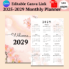 5 Year Monthly Planner 2025-2029-ubuydigitals.com