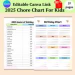 2025 Chore Chart For Kids-ubuydigitals.com