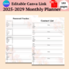 5 Year Monthly Planner 2025-2029-ubuydigitals.com