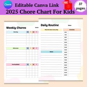 2025 Chore Chart For Kids-ubuydigitals.com