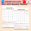 5 Year Monthly Planner 2025-2029-ubuydigitals.com