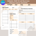 Editable 2025 Small Business Planner - Canva Template-ubuydigitals.com