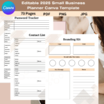 Editable 2025 Small Business Planner - Canva Template-ubuydigitals.com