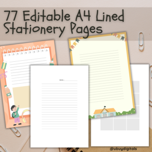 77 Editable A4 Lined Stationery Pages-ubuydigitals